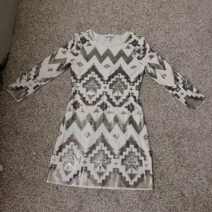 Aztec sequin dress from express